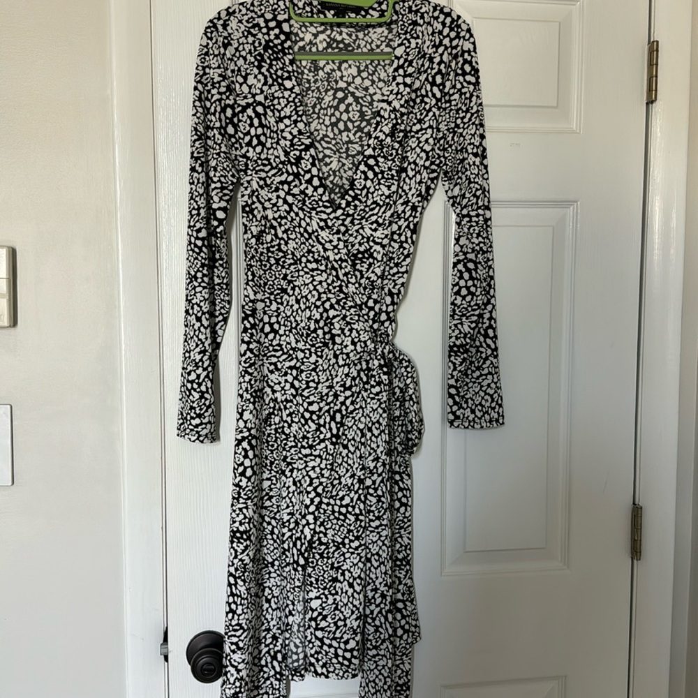 Banana Republic Wrap Animal Print Dress